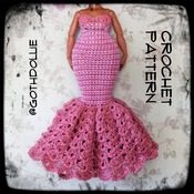 PATTERN: Lol Omg Doll Addy Crochet Gown Dress by GothDollie