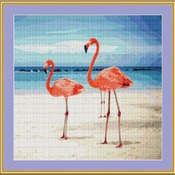 Pink Flamingos Cross Stitch Pattern