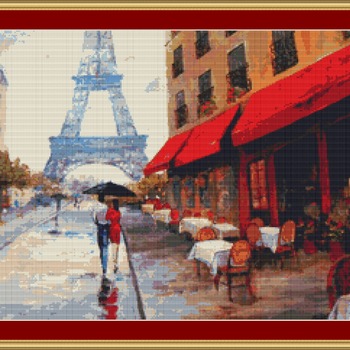 A Stroll In Paris Cross Stitch Pattern