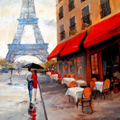 A Stroll In Paris Cross Stitch Pattern