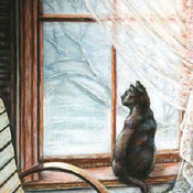 Cat In The Window Cross Stitch Pattern