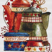 Coffee Pots Cross Stitch Pattern