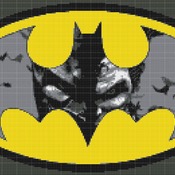 Counted Cross Stitch pattern Jocker of Batman Gotham 220*130 stitches CH1267