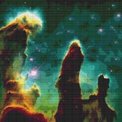 Eagle Nebula Cross Stitch Pattern