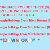 ( CRAFTS ) Georgia BullDogs Cross Stitch Pattern***L@@K***Buyers Can Download Your Pattern As Soon As They Complete The Purchase