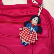 Handmade keychain doll. Keychain for a bag. Miniature doll. Gifts for girls. Pendant doll. Keychain rag doll .