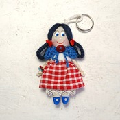 Handmade keychain doll. Keychain for a bag. Miniature doll. Gifts for girls. Pendant doll. Keychain rag doll .