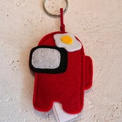 Keychain Among Us, pendant Among Us, surprise key-ring, accessories for bag, felt Among Us, theme party.