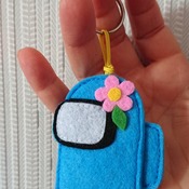 Keychain Among Us, pendant Among Us, surprise key-ring, accessories for bag, felt Among Us, theme party.