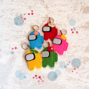 Keychain Among Us, pendant Among Us, surprise key-ring, accessories for bag, felt Among Us, theme party.