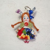 Handmade mini bunny doll Keychain rag doll Doll accessory  Mini doll Gifts for girls Pendant doll