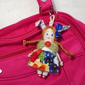 Handmade mini bunny doll Keychain rag doll Doll accessory  Mini doll Gifts for girls Pendant doll