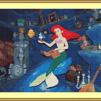 Little Mermaid Cross Stitch Pattern