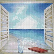 Shuttered Window Cross Stitch Pattern