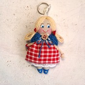 Small doll keychain. Keychain rag doll. Doll accessory. Handmade rag doll. Pendant doll. Keychain for a bag. Gifts for girls .