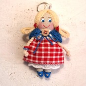 Small doll keychain. Keychain rag doll. Doll accessory. Handmade rag doll. Pendant doll. Keychain for a bag. Gifts for girls .