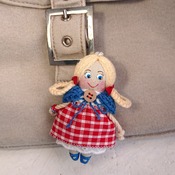 Small doll keychain. Keychain rag doll. Doll accessory. Handmade rag doll. Pendant doll. Keychain for a bag. Gifts for girls .