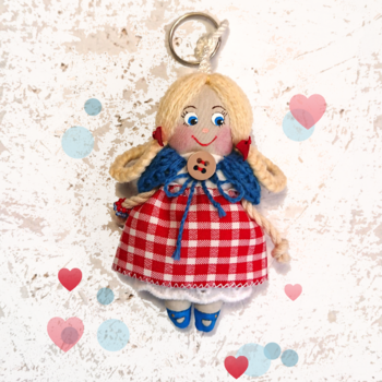 Small doll keychain. Keychain rag doll. Doll accessory. Handmade rag doll. Pendant doll. Keychain for a bag. Gifts for girls .