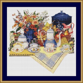 Teatime Cross Stitch Pattern