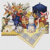 Teatime Cross Stitch Pattern