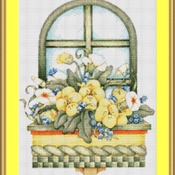 Window Box Cross Stitch Pattern