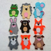 Animal finger puppets, toys for kids, felt animals, first birthday