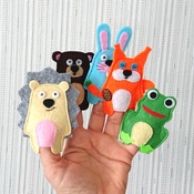 Animal finger puppets, toys for kids, felt animals, first birthday