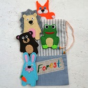 Animal finger puppets, toys for kids, felt animals, first birthday