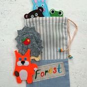 Animal finger puppets, toys for kids, felt animals, first birthday