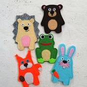 Animal finger puppets, toys for kids, felt animals, first birthday