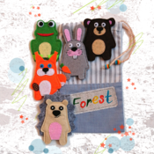 Animal finger puppets, toys for kids, felt animals, first birthday