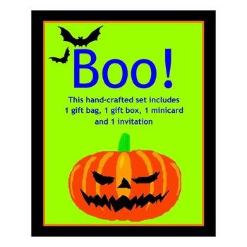 BOO Halloween Hand Crafted Gifting Set Paper Craft Projects