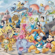 Counted Cross stitch pattern best disney panoramic 386*289 stitches CH873