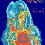 counted Cross Stitch Pattern predator movie logo 146 * 154 stitches CH1892