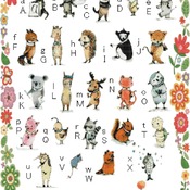 Counted cross stitch pattern alphabet characters pet 331 * 550 stitches CH1372