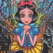 counted Cross stitch pattern Snow white stained 192 * 236 stitches CH2217
