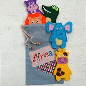 Felt animals, finger puppets, gift for kids, first birthday, felt finger puppets .