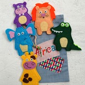 Felt animals, finger puppets, gift for kids, first birthday, felt finger puppets .