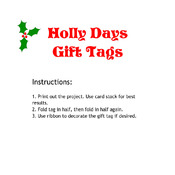 Holly Days Hand Crafted Christmas Gifting Set Paper Craft Projects