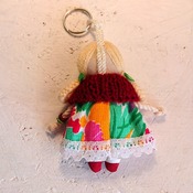 Keychain rag doll. Pendant doll. Doll accessory. Handmade doll-keychain. Gifts for girls.