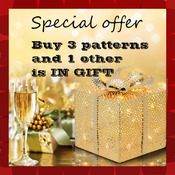 SPECIAL OFFER - Buy 3 Cross Stitch Patterns and 1 other is in Gift (total = 4)