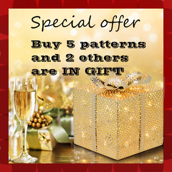 SPECIAL OFFER - Buy 5 Cross Stitch Patterns and 2 others are in Gift (total = 7)