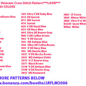 Thanks To Our Veterans Cross Stitch Pattern***L@@K***Buyers Can Download Your Pattern As Soon As They Complete The Purchase