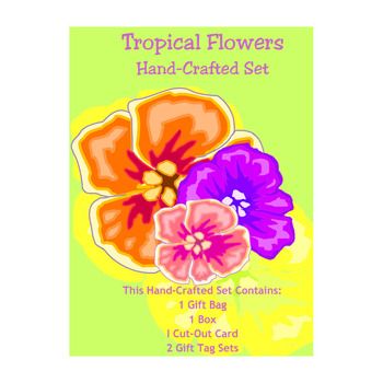 Tropical Flowers Hand Crafted Gifting Set Paper Craft Projects
