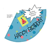 Birthday Hat Gift Bag Template Printable PDF Instant Download