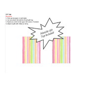 Candy Stripe Gift Bag Template PDF Instant Download