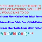 Christmas River Cabin Cross Stitch Pattern***LOOK***Buyers Can Download Your Pattern As Soon As They Complete The Purchase