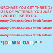 ( CRAFTS ) Country Christmas Cross Stitch Pattern***L@@K***Buyers Can Download Your Pattern As Soon As They Complete The Purchase