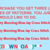 (CRAFTS ) Frosty Morning BLue Jay Cross Stitch Pattern***L@@K***Buyers Can Download Your Pattern As Soon As They Complete The Purchase