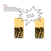 Leopard Print Gift Bag Template PDF Instant Download